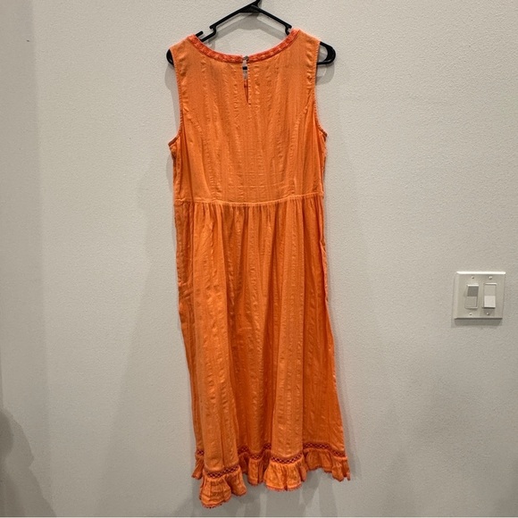 Sundance peach Sleeveless Lace Dress Size Medium 100% Cotton - Picture 5 of 6